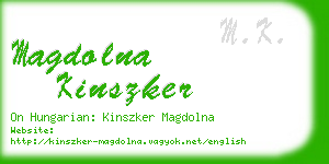 magdolna kinszker business card